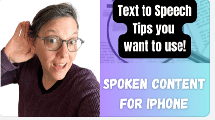 Text to Speech! Spoken Content on your iPhone & iPad Digital Download with Directions