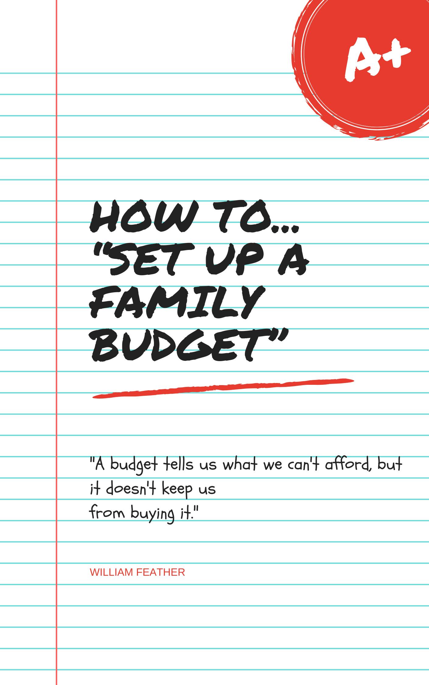 How To Set Up A Family Budget 