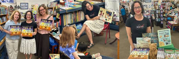 Kirsten reading her new book THIS IS HOW YOU KNOW to kids