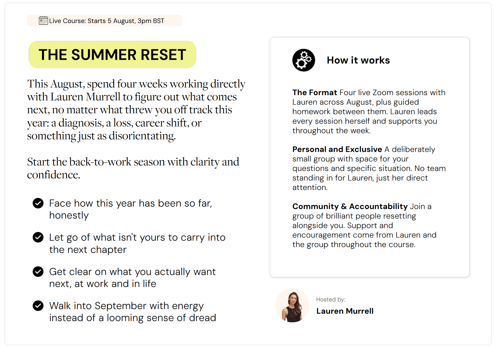 The Summer Reset