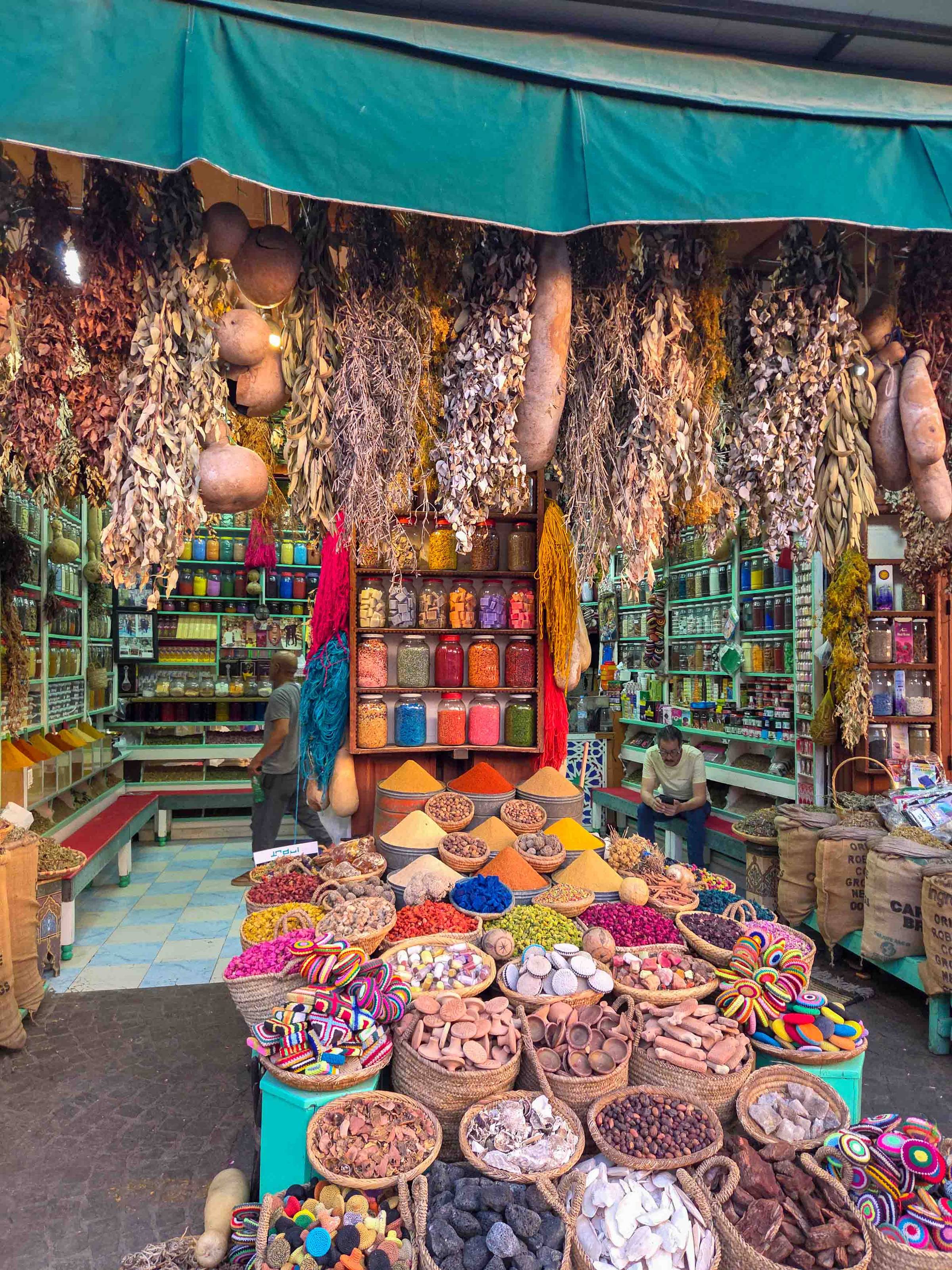 A colorful shop in Marrakesh