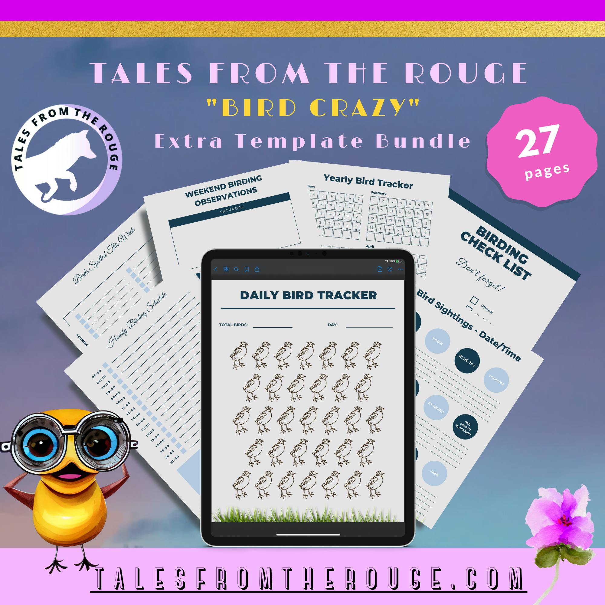 Bird Crazy - 27 Additional Planner Pages (Commercial Use)