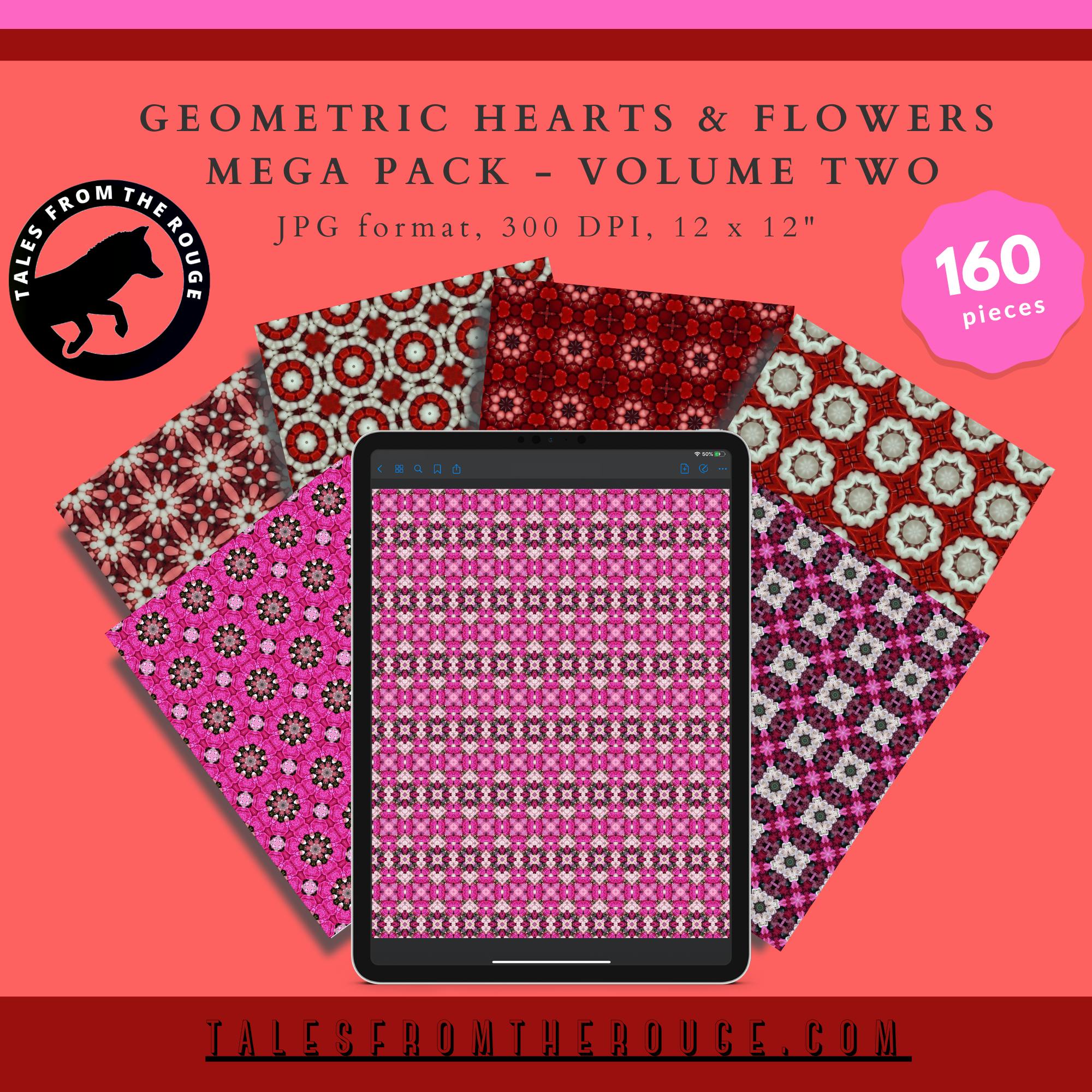 Hearts and Flowers Mega Paper Pack Bundle (160 pcs)