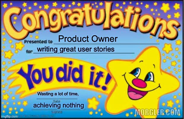Fake diploma for a PO wasting time writing user stories