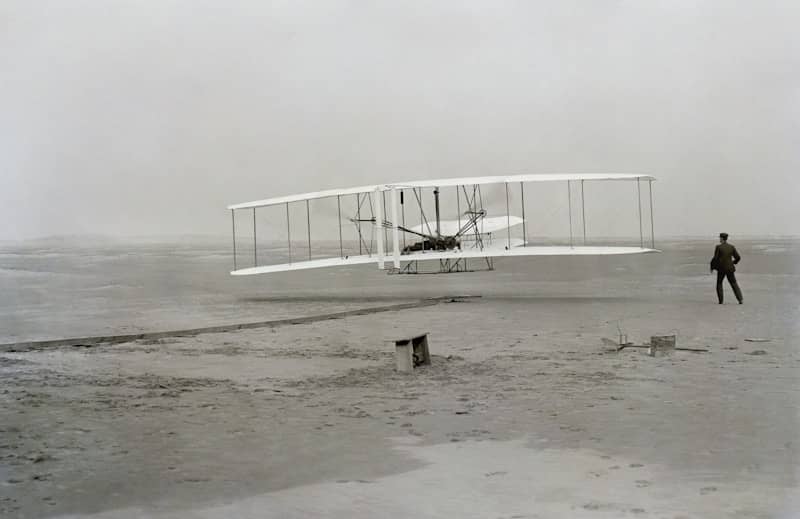 Wright Brothers setting out on an impossible goal