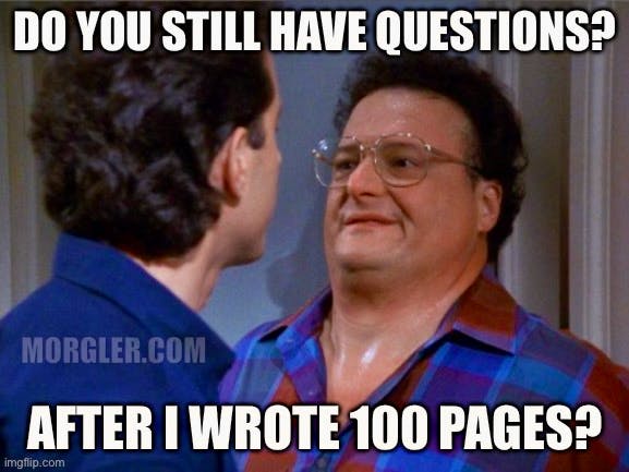 Developer sweating because PO asks if they still have questions after reading a 100 page user story.