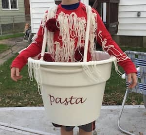 Bowl of pasta Halloween costume