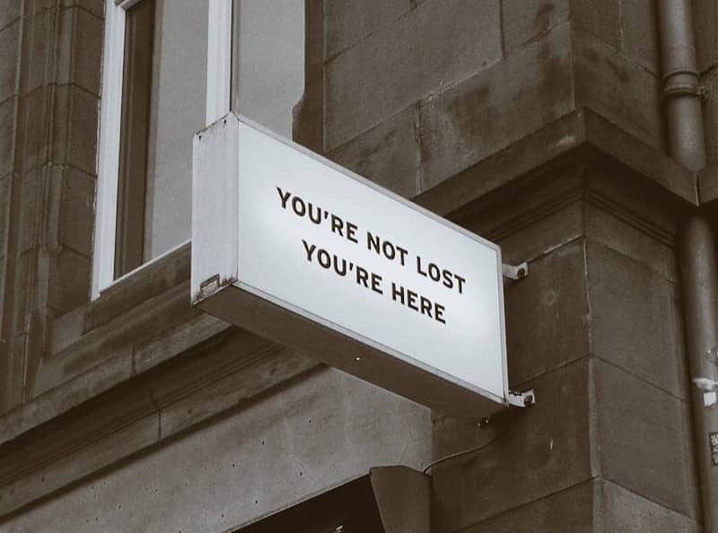 white and black signage