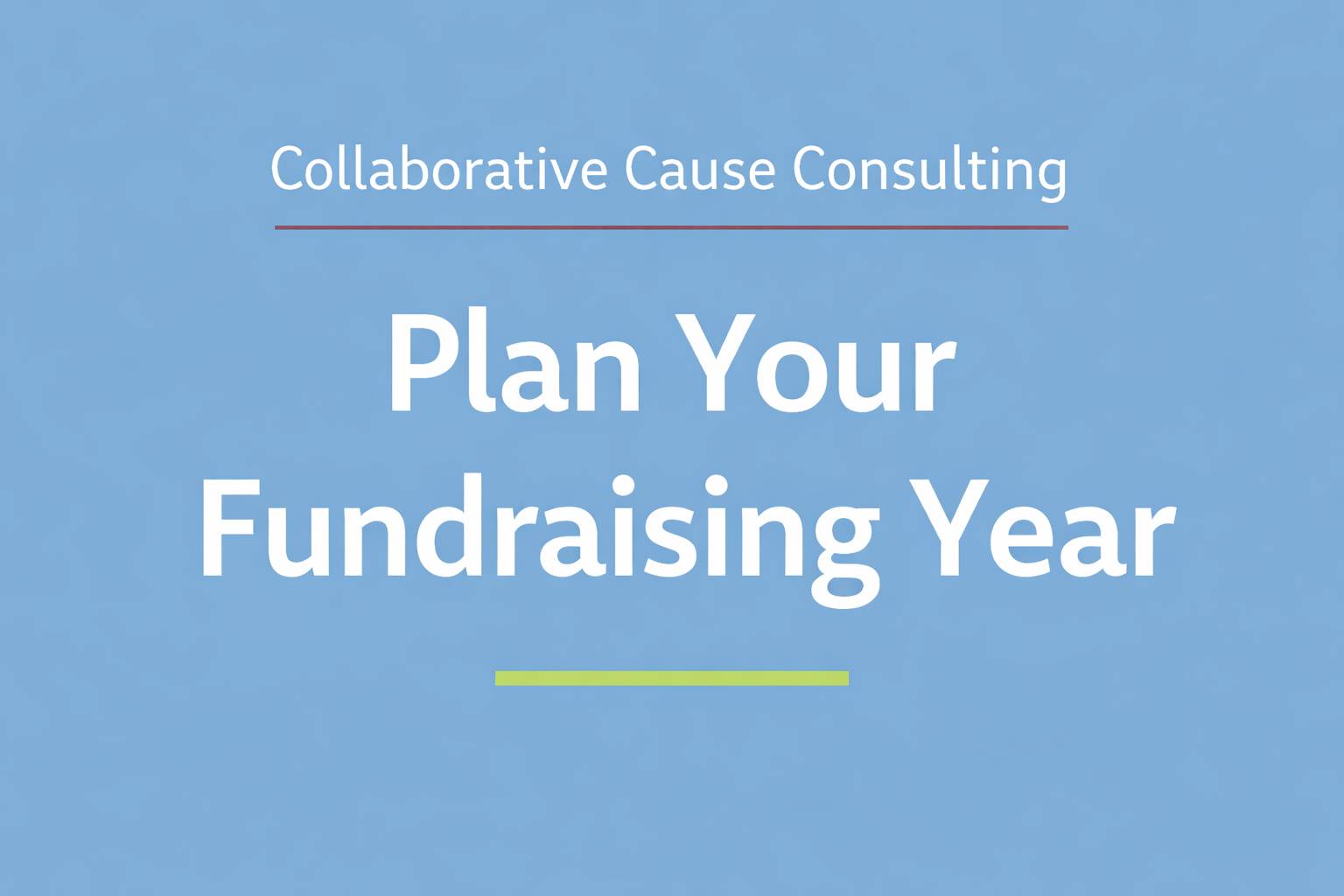 Thumbnail graphic for article about planning a simple fundraising year