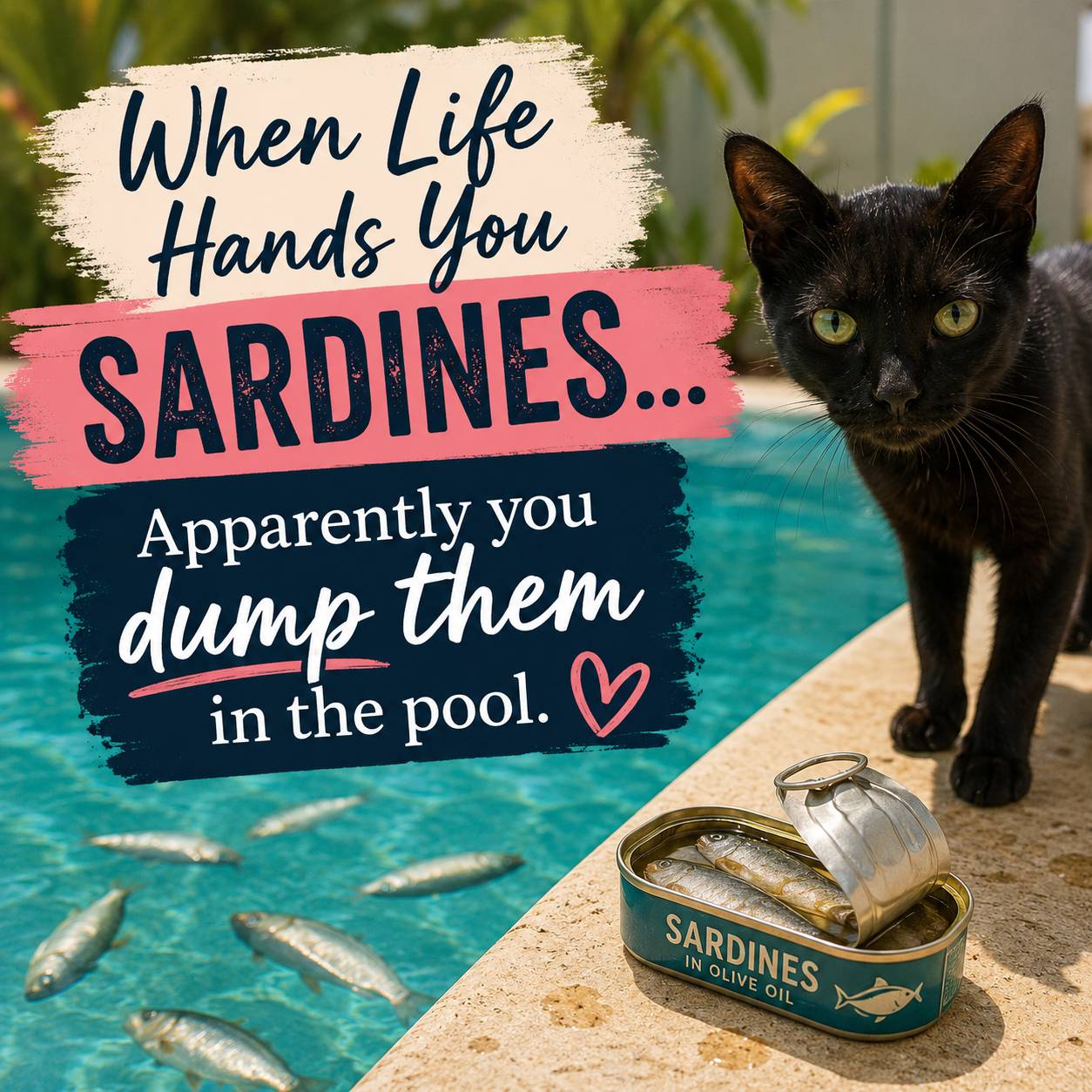 Sardines in the pool 