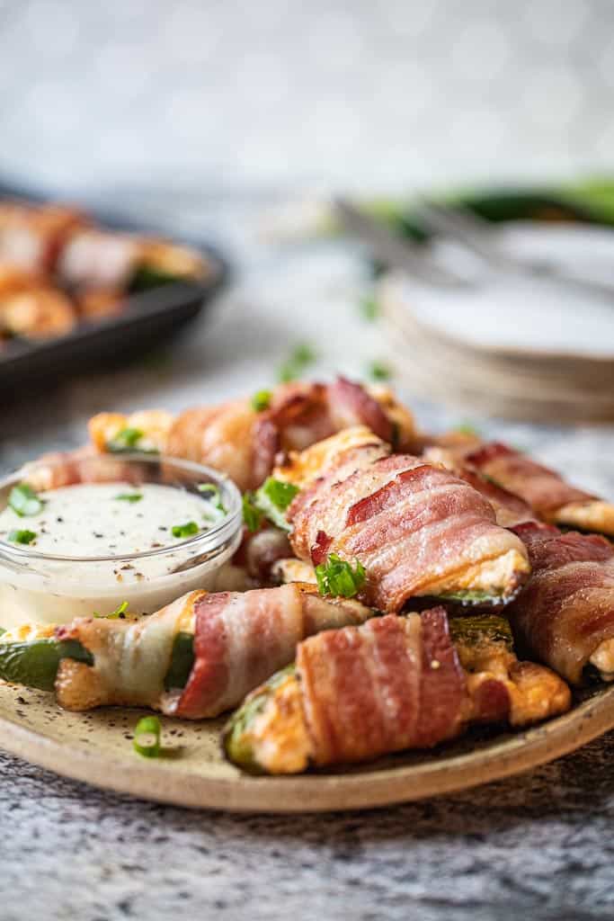 jalapeno poppers on a plate