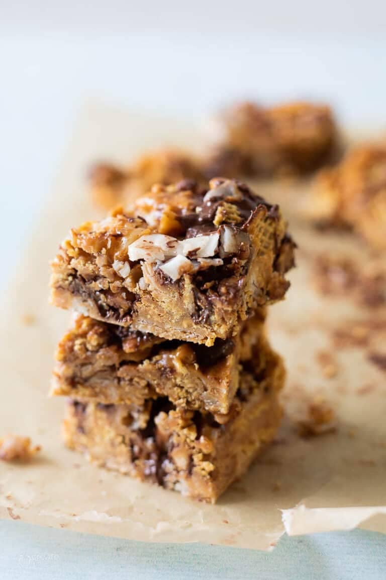 stacked gluten free granola bars