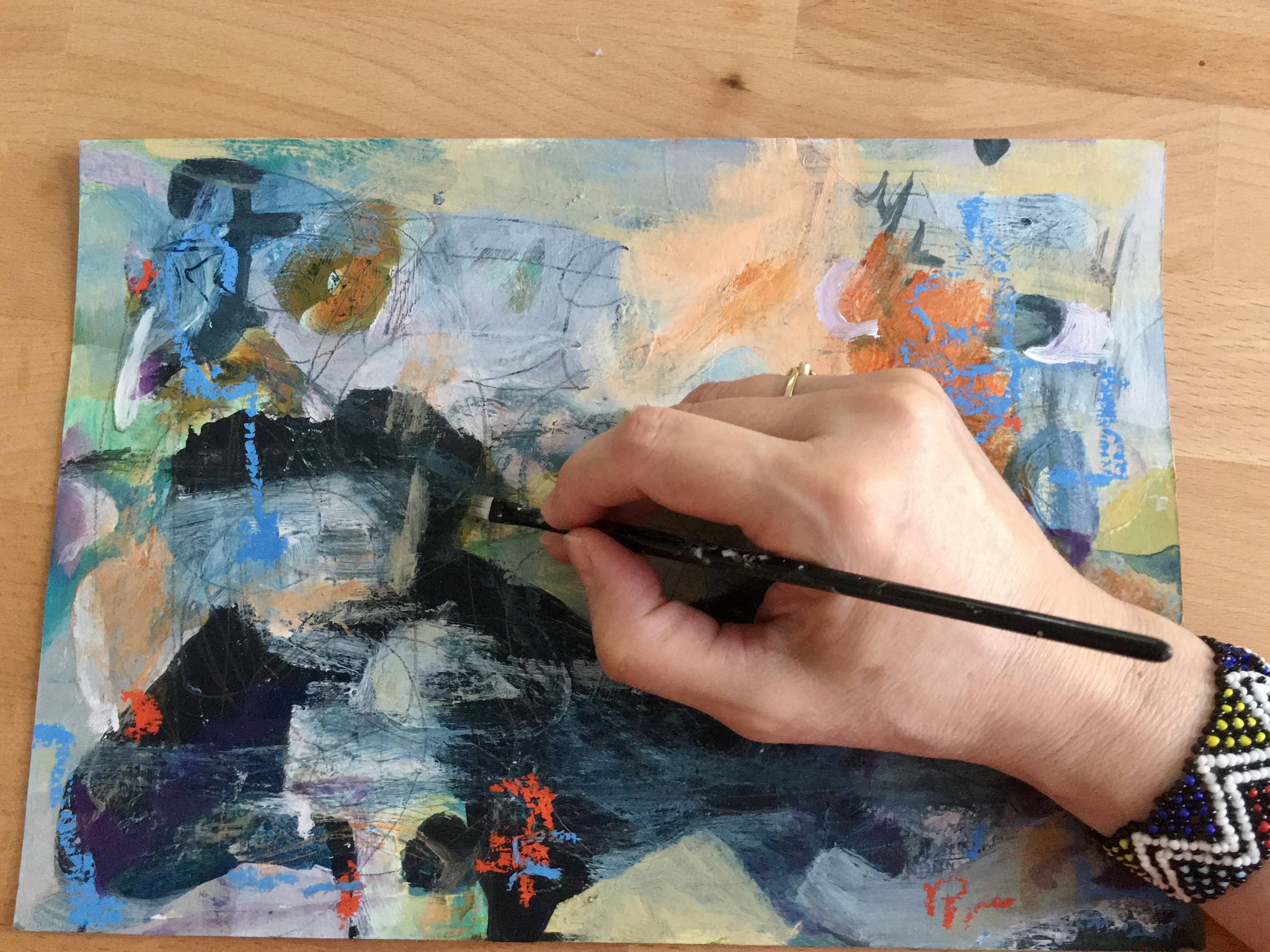 journaling and painting
