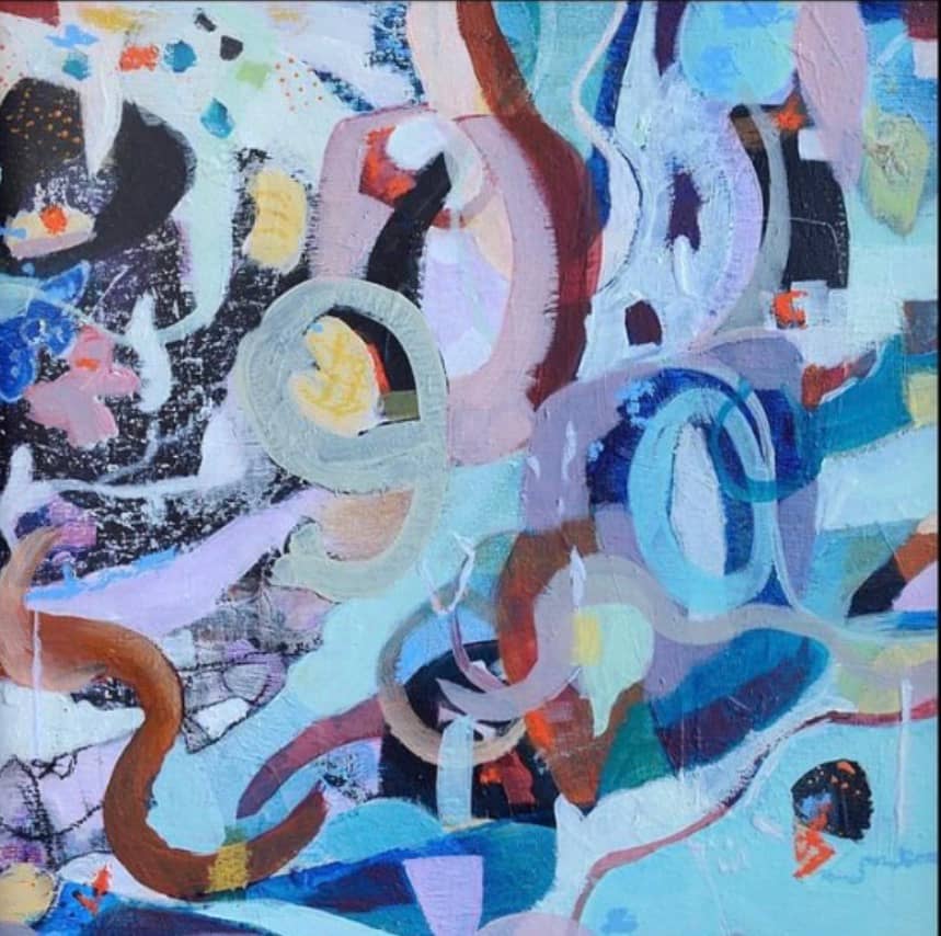 Carnival abstract painting by Beata Bosze