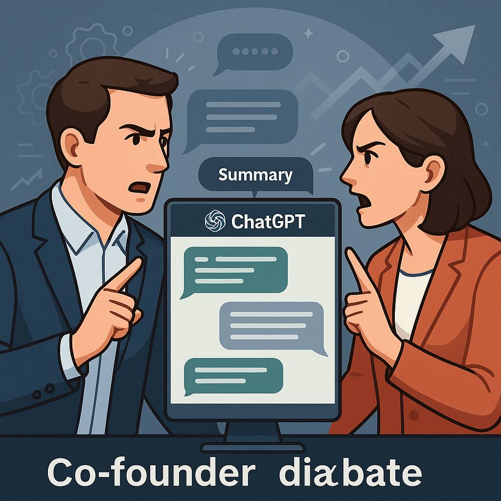 Learn how productive co-founder conflict can drive innovation. Discover how AI tools like ChatGPT can help resolve disagreements and improve your startup's success.