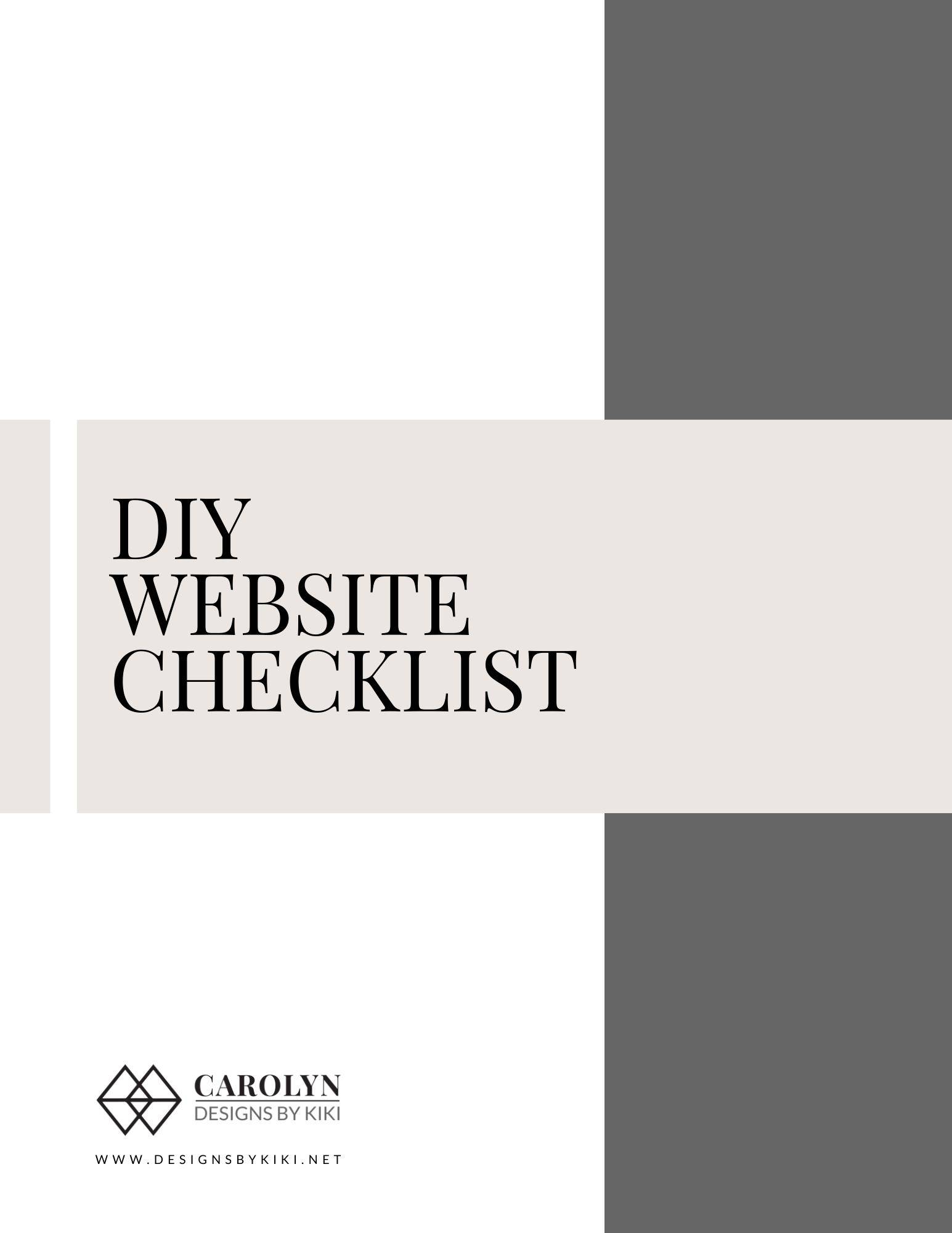 DIY Website Checklist