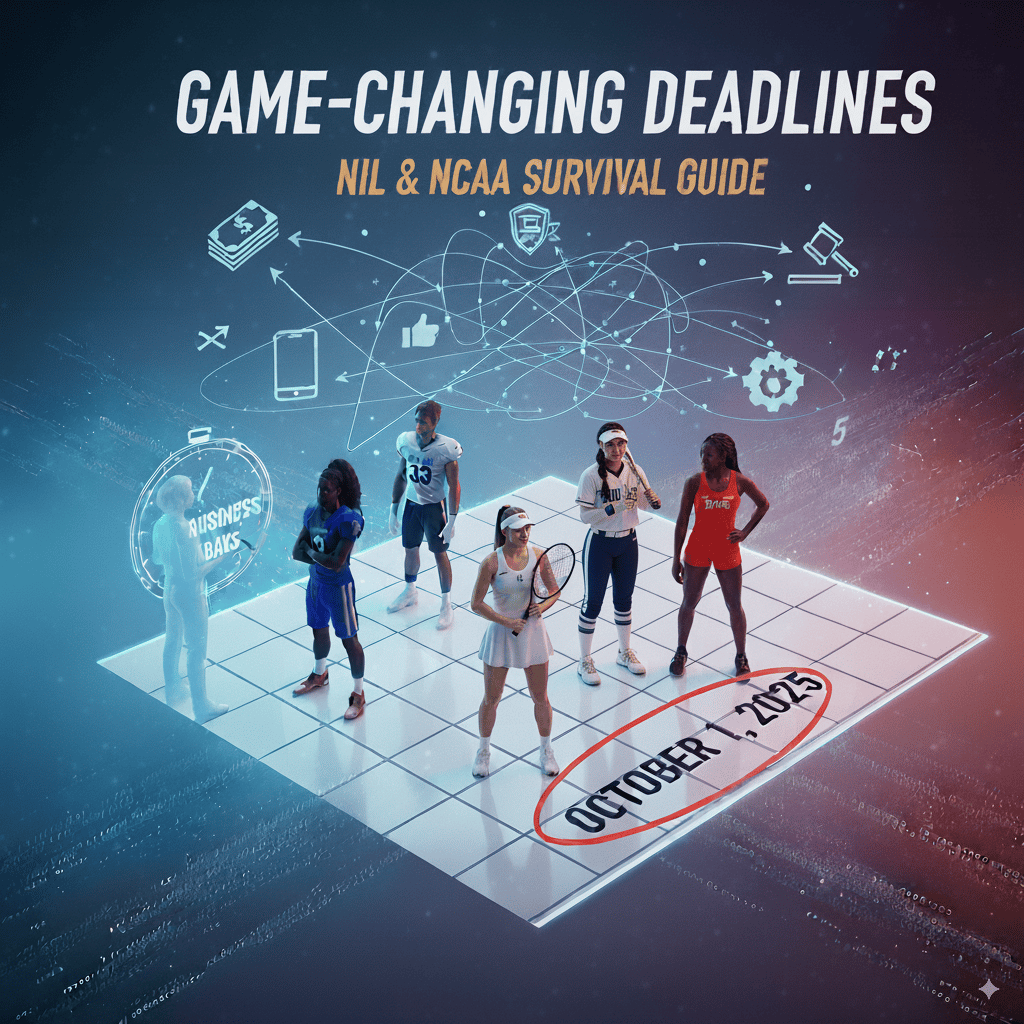 student athletes on a calendar with October 1st deadline