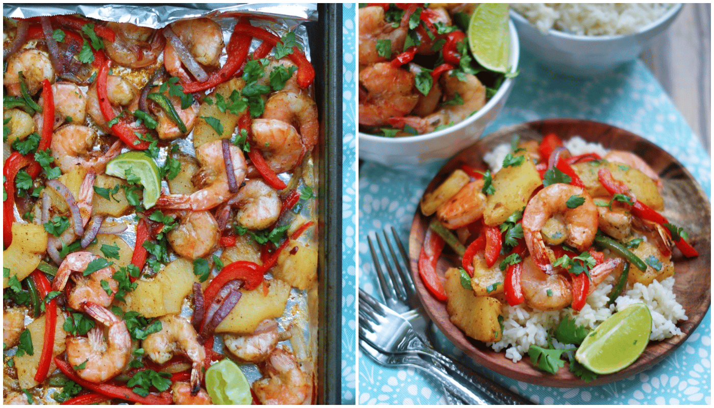 Sheet Pan Pineapple Shrimp