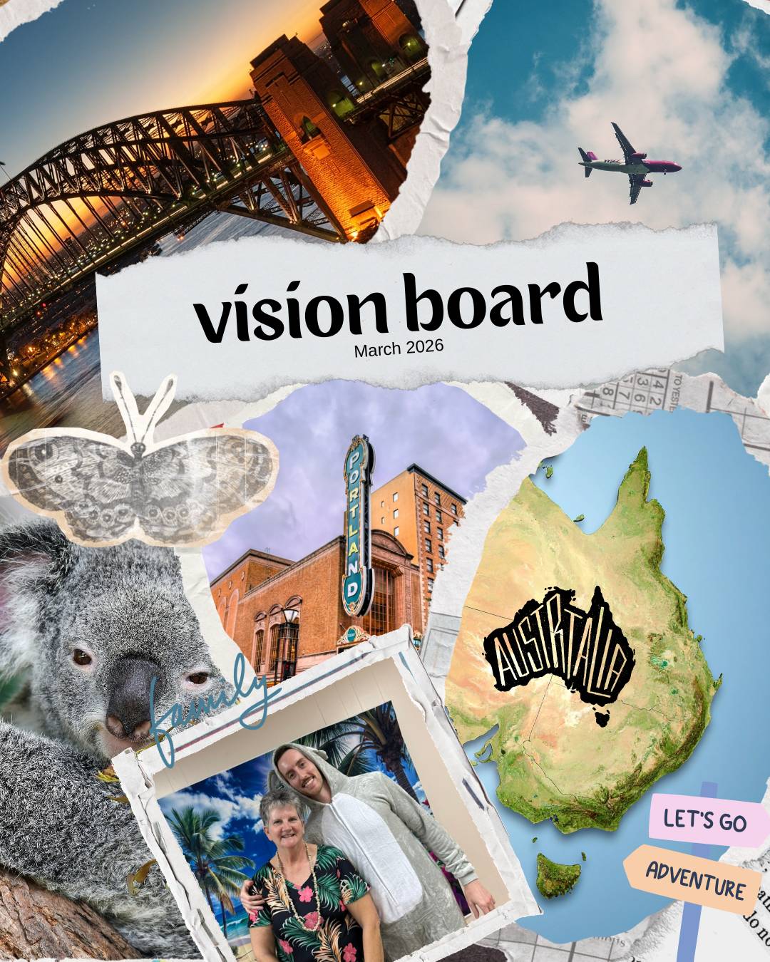 A vision board for the month of march 2026