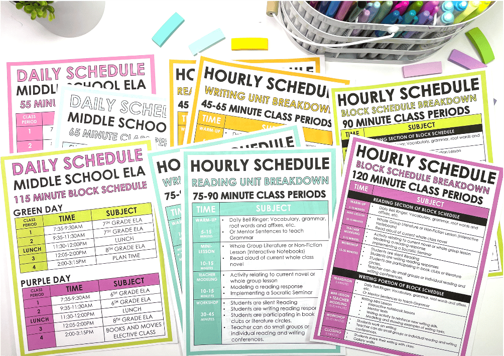 CLASS PERIOD SCHEDULES