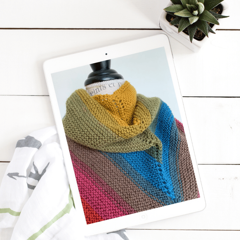 How to Knit an Easy Triangle Shawl Free Knitting Pattern — Blog.NobleKnits