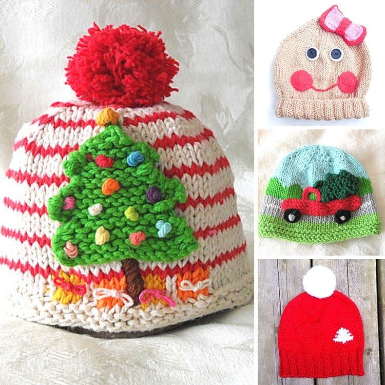 10 Christmas Baby Hat Knitting Patterns