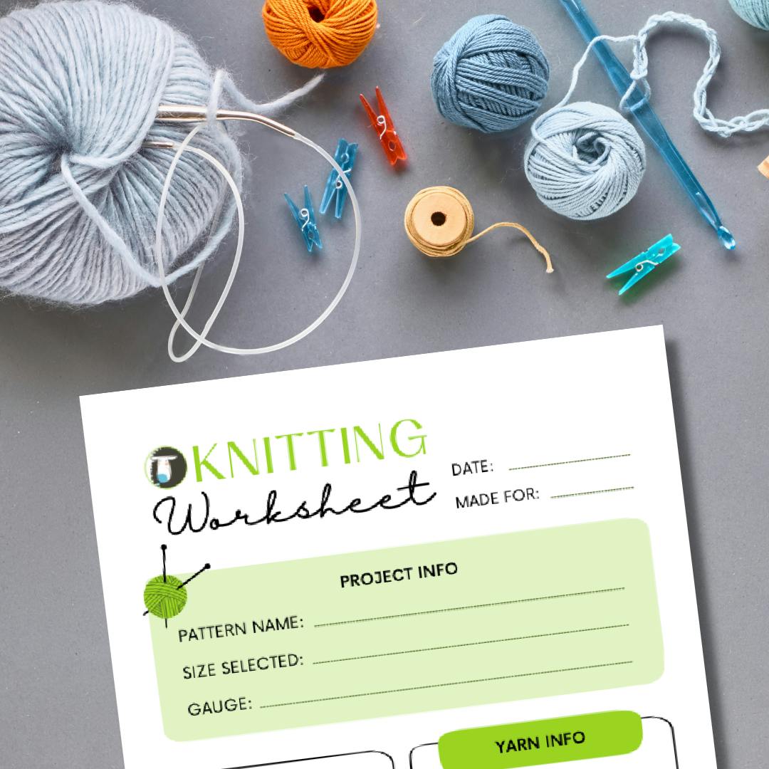 Free Knitting Project Sheets pdf Template