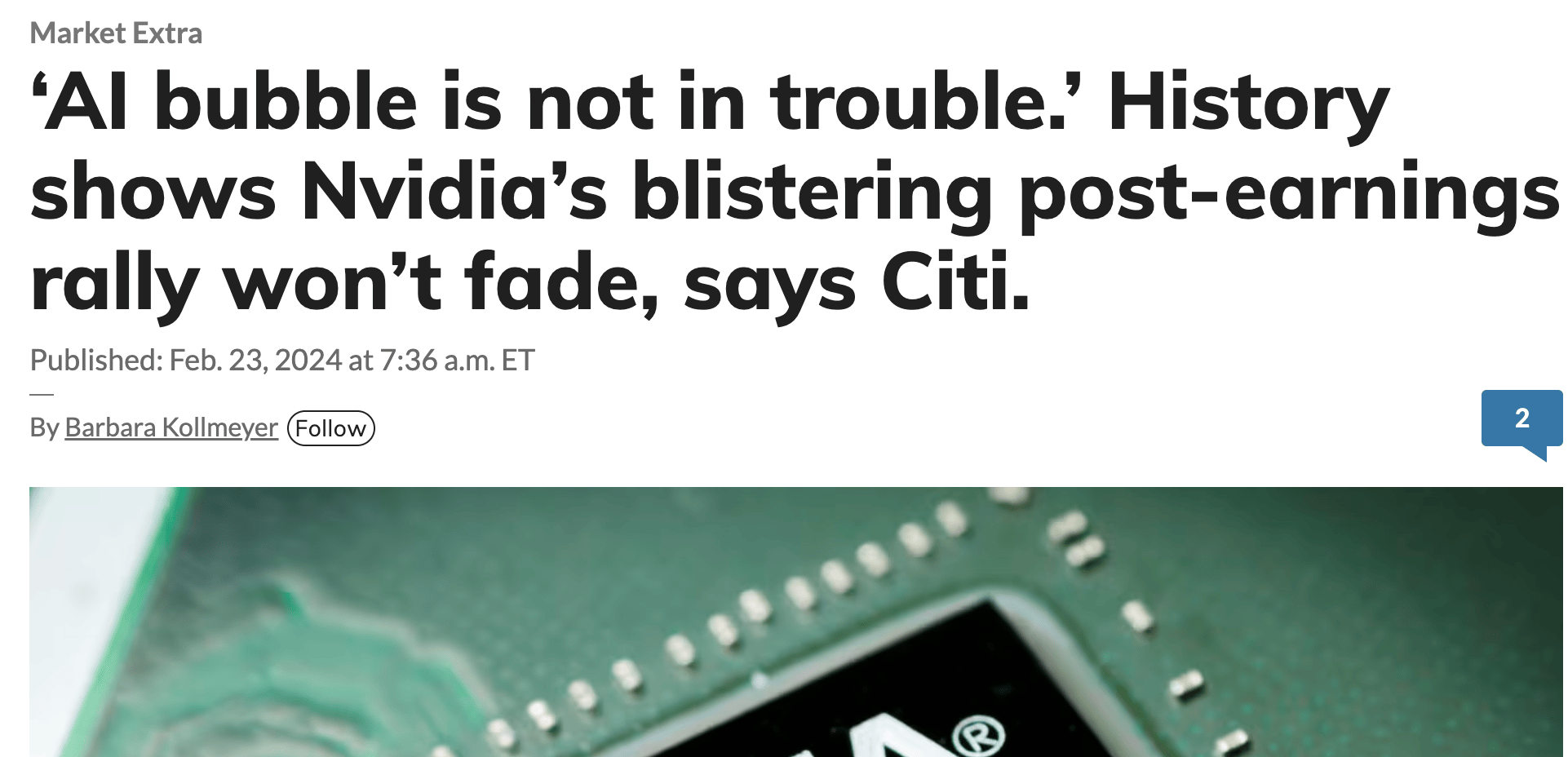 AI bubble headline