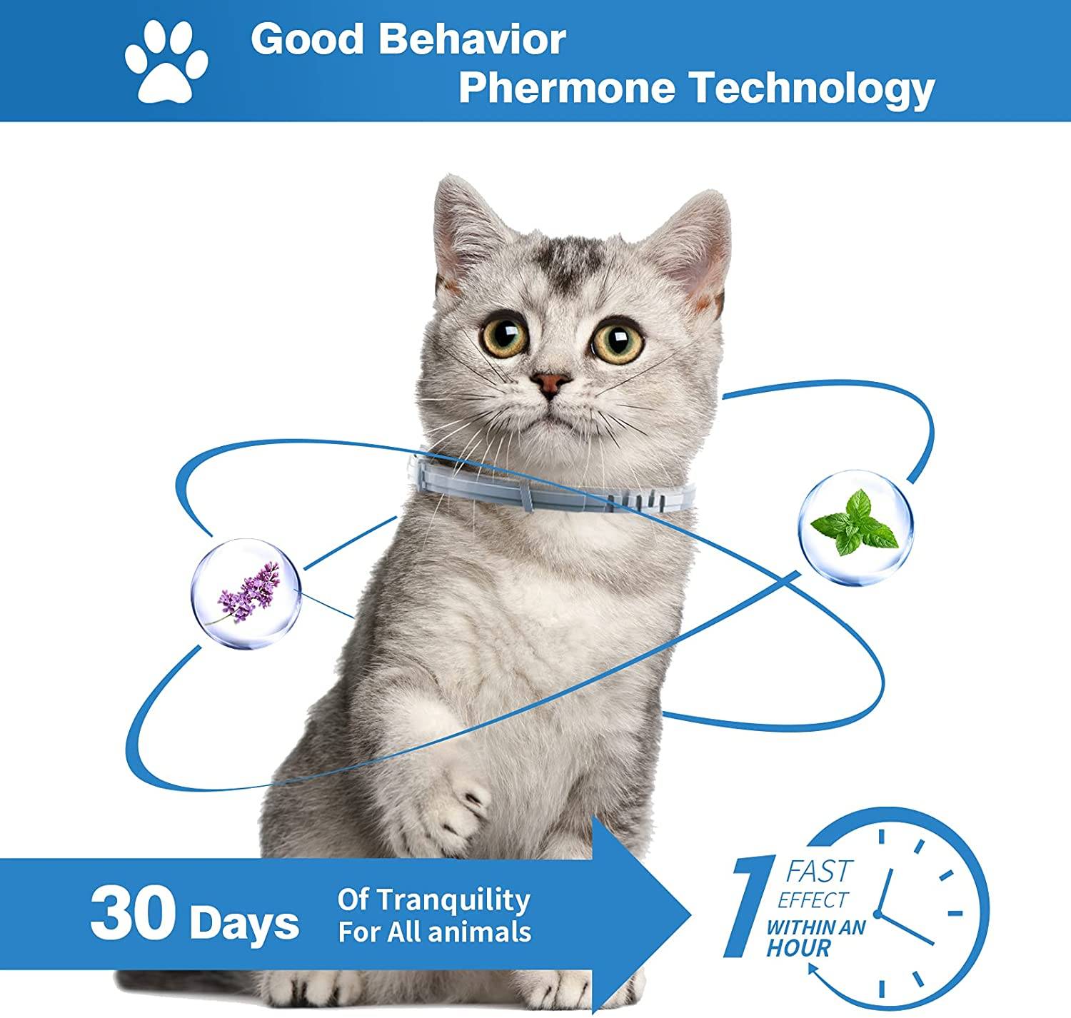 CPFK Cat Calming Collar 3 Pack Pheromone Calm Anxiety Collar for Cats