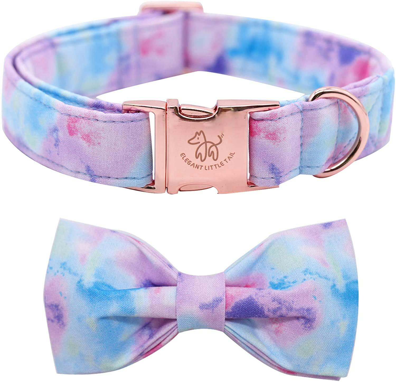 Elegant little tail Dog Collar with Bow, Soft&Comfy Bowtie Dog Collar ...