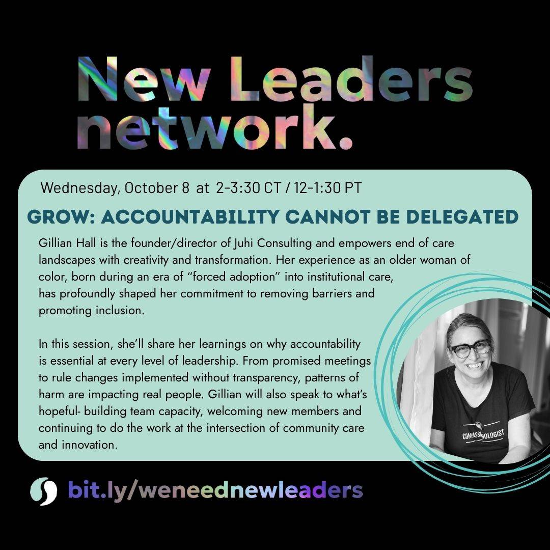 invitation to October's Grow circle with the New Leaders network