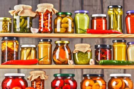 a pantry filled with preserves