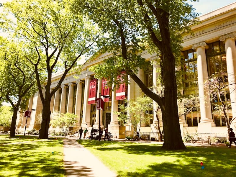 white university during daytime