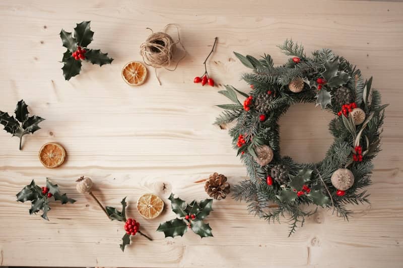 green christmas wreath