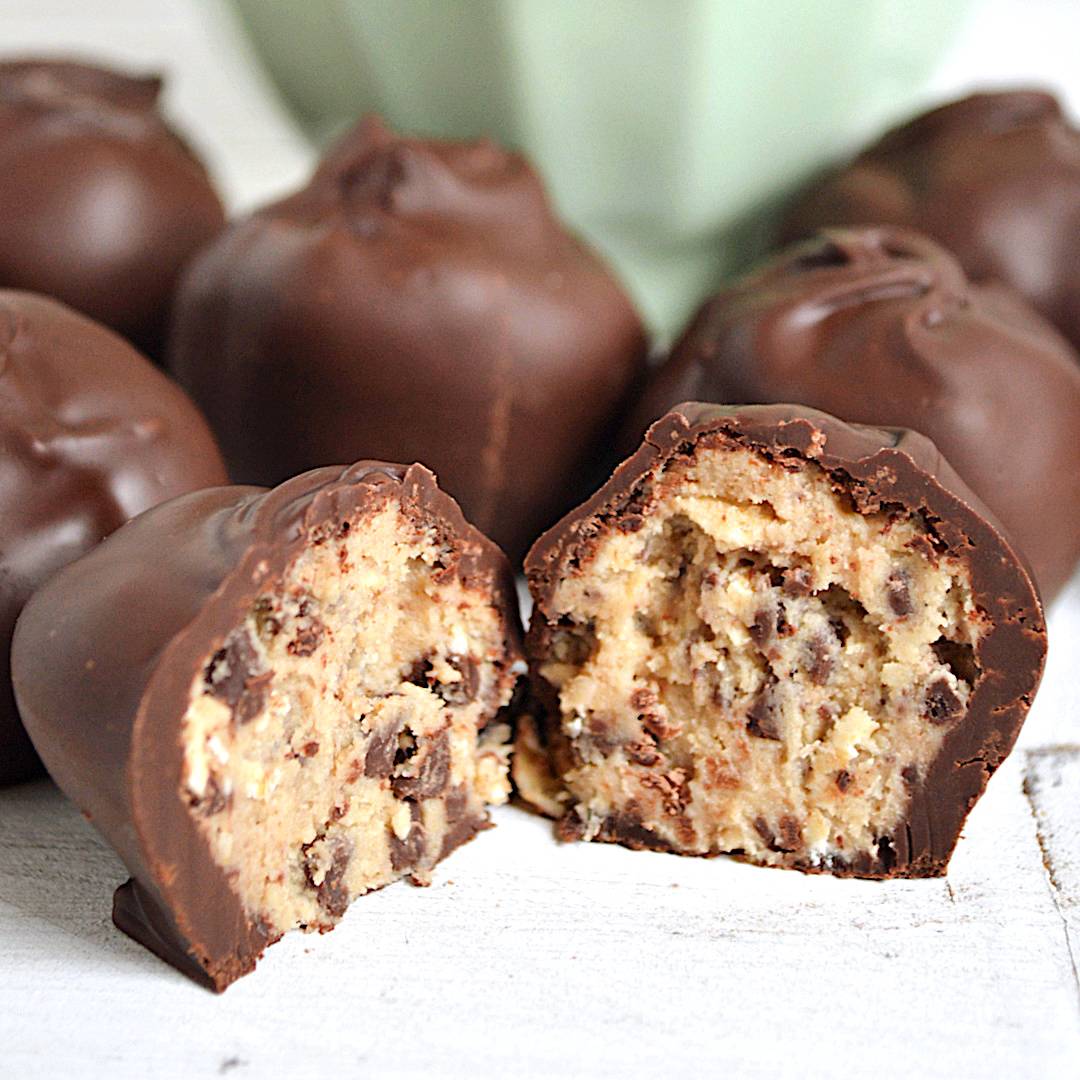 inside cookie dough truffle