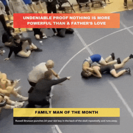 Russell Brunson punches kid in the back of the skull repeatedly and runs away.