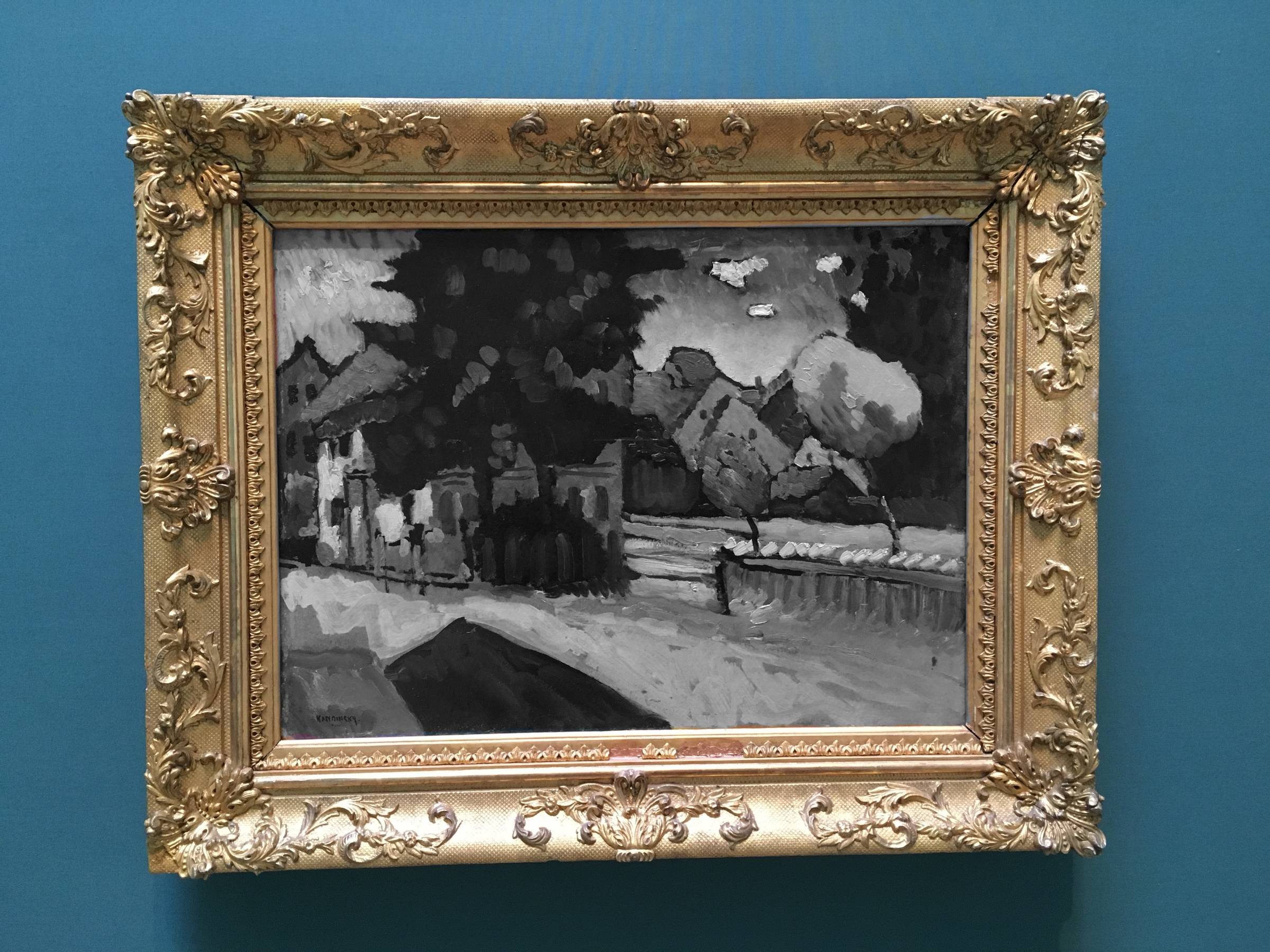Kandinsky at The Hermitage, drained of colour