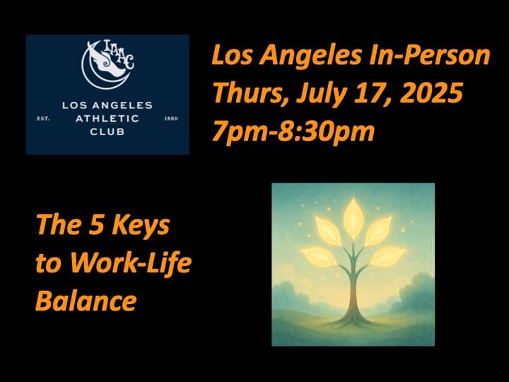 announcement of 5 keys to work-life balance workshop