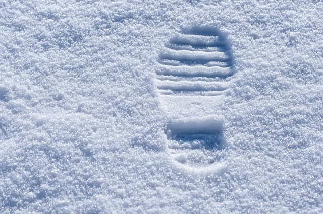 Track, Snow trail, Footprint image