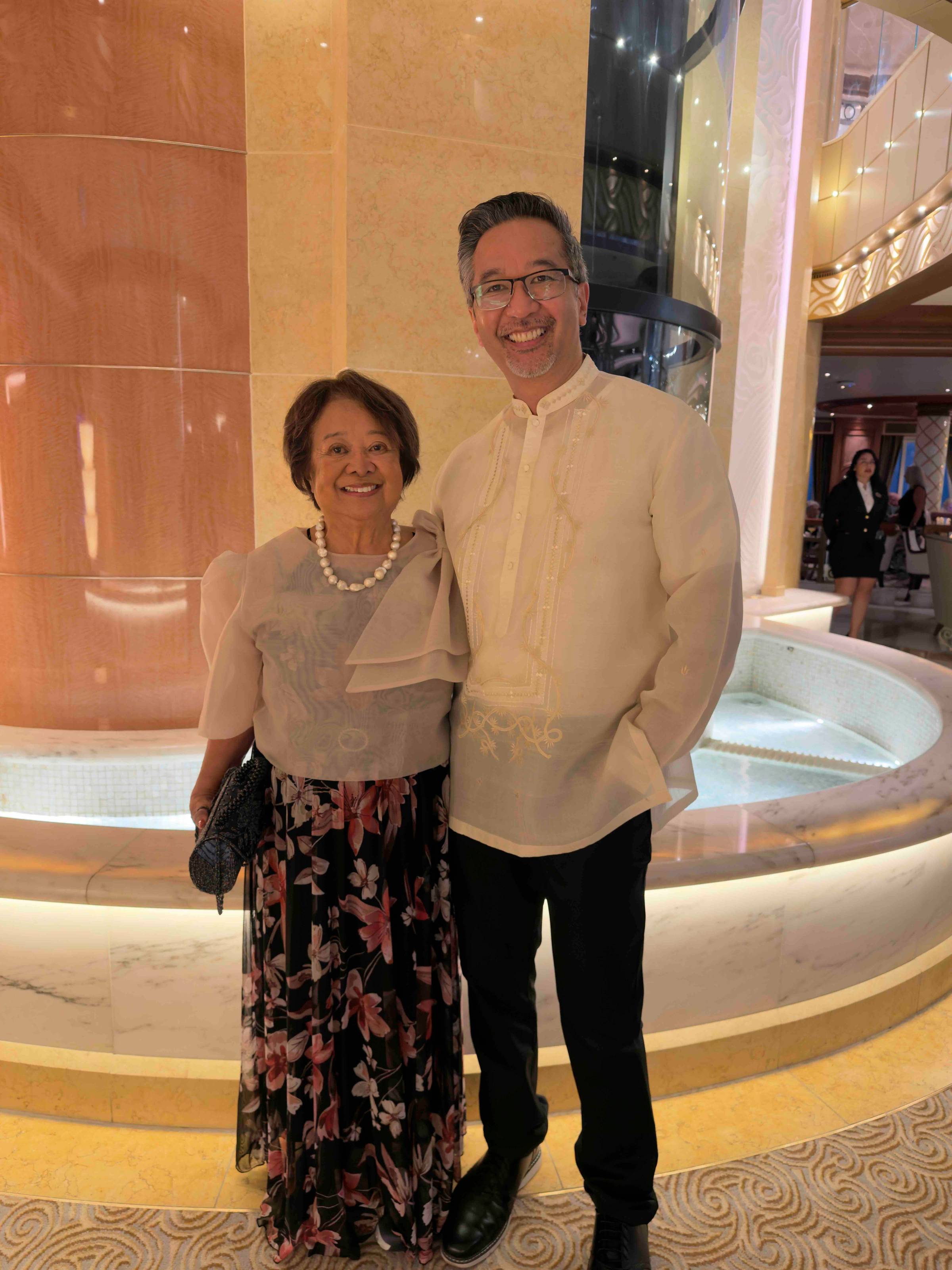 Joselito and Mom in Filipino traditional wear