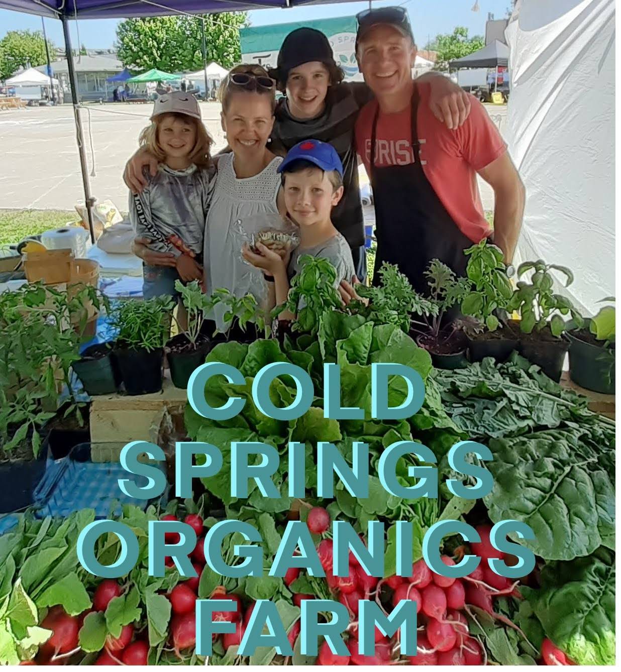 Family at the market