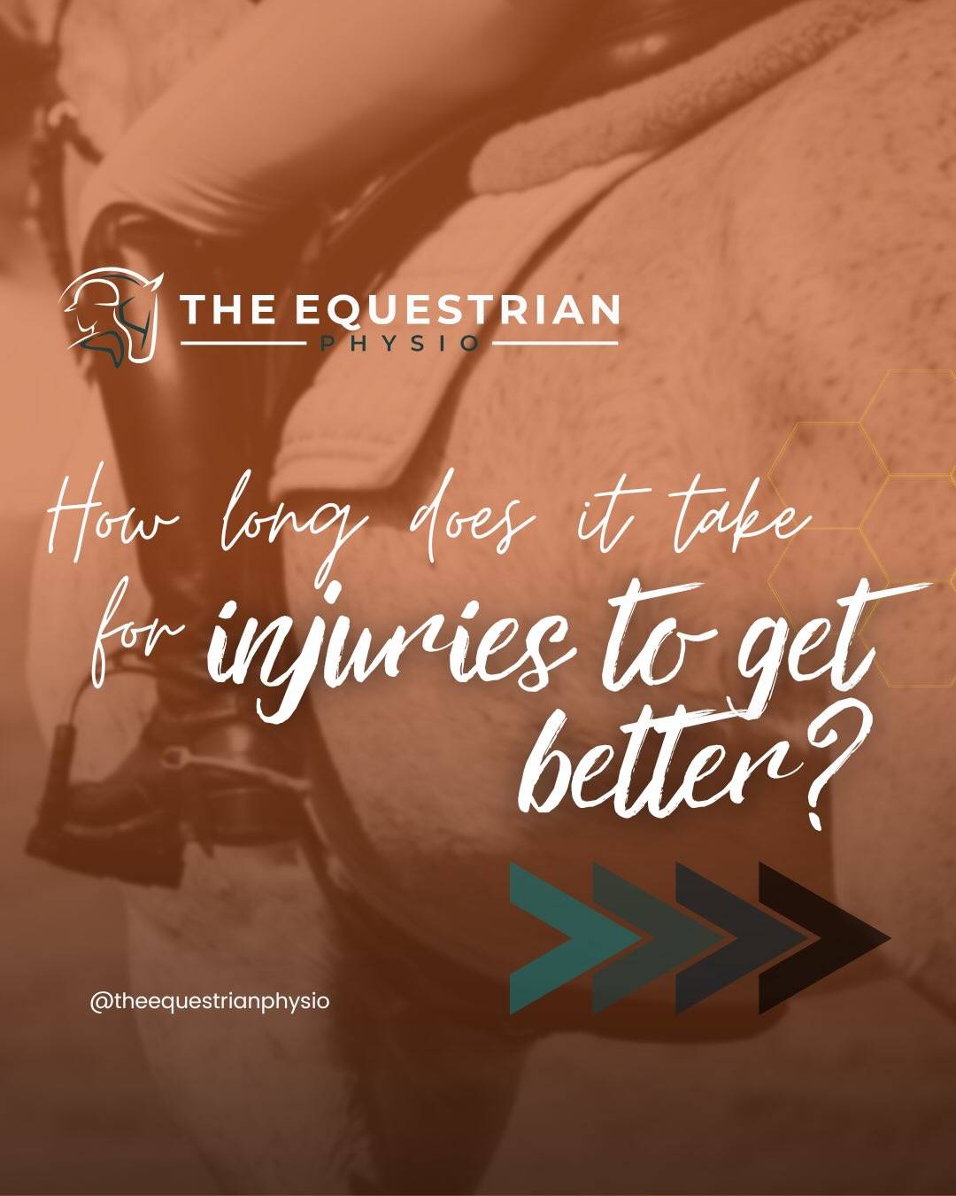 This Wednesday evening I'm running a FREE WEBINAR on Why Riders Hurt (Common Injuries & Smarter Rehab), generously sponsored by the @oneventing Adult Rider Fund. Comment REHAB and I'll send you the link! (And yes, there's a replay🫡).

We're covering how injuries occur, the most common patterns we see in adult riders, and how to keep training through rehab without losing months of fitness to complete rest.

Not to mention, this is a conversation that comes up in clinic all the time. You've injured yourself... maybe a sprained ankle, a strained back, a fractured wrist. You go to a reputable physio who diagnoses the injury and recommends a 15-20 week rehab. And you think, 'no way, the doctor said this would be healed in a few weeks!'

And both your doctor and your physio are right.

Initial healing of a bone, tendon, or ligament CAN happen in days to weeks. But building TRULY resilient tissue after an injury takes a lot more than just the initial healing, though.

Think of healing in 3 phases. The first is when everything is swollen, angry, and painful. We call this the inflammatory phase (for obvious reasons).

The second is what most people picture when they think of "healing." This is the proliferation phase, where the body lays down a quick & dirty patch on the injured tissue to get things functioning again (more like a splint).

And most people stop rehab here! But a tissue at the end of the proliferation phase is NOT fully healed. To build something truly robust, we have to take it all the way through the remodeling phase, where the tissue becomes strong, pliable, and able to withstand forces in all kinds of directions.

We can't cheat physiology. Healing, done properly, takes TIME & EFFORT. Reinjury rates are HIGH across most injury types because people don't take their body through the WHOLE process. Slow progression, loading, and management through the entire timeline is what makes the difference. You can absolutely keep riding while you do it, you just have to be smart about how you build back up.

LinkDM *021*