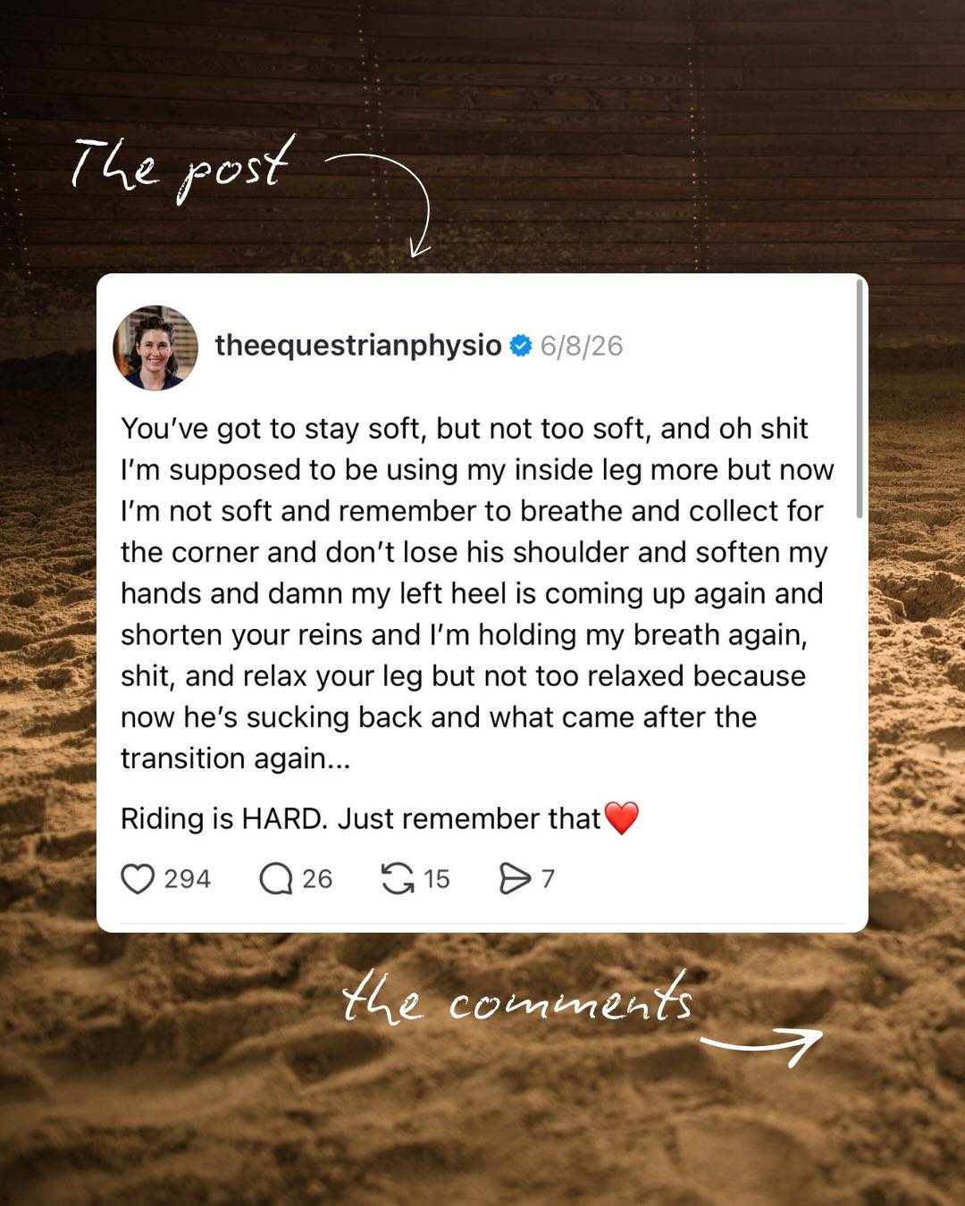 But sure, the horse does all the work 🤷‍♀️