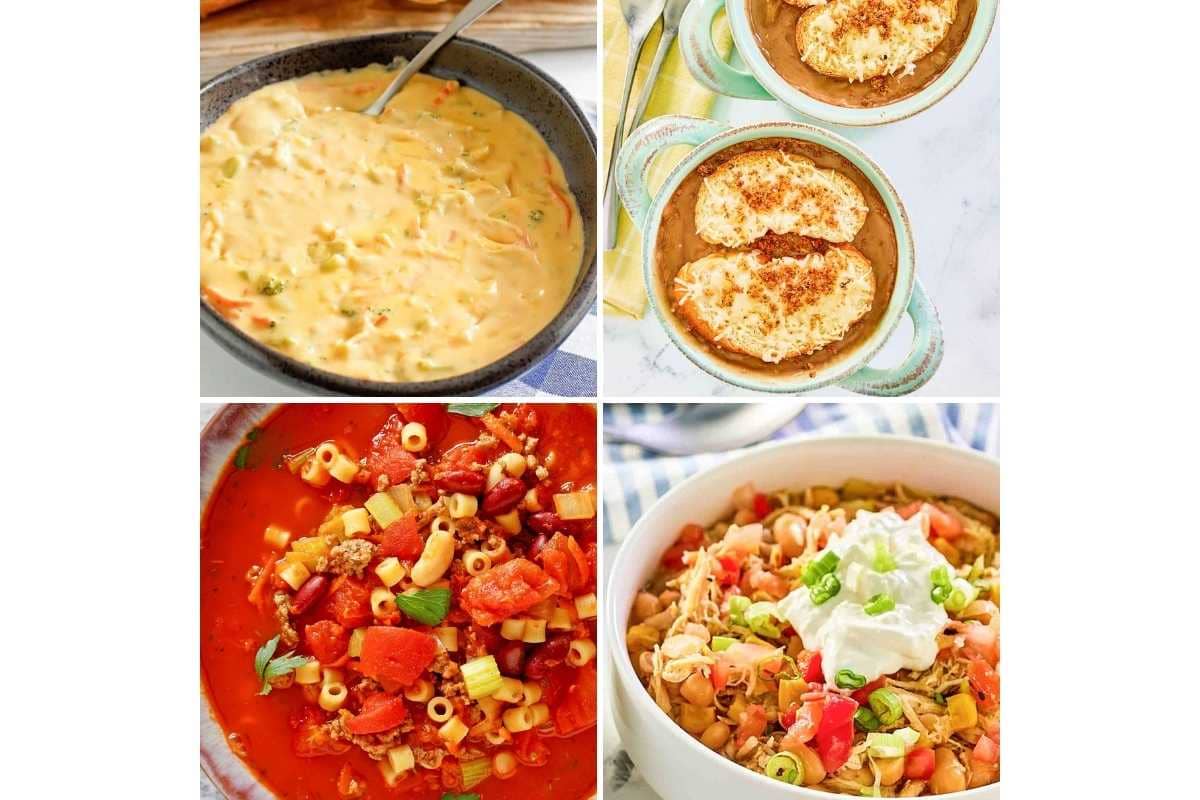4 bowls of soup