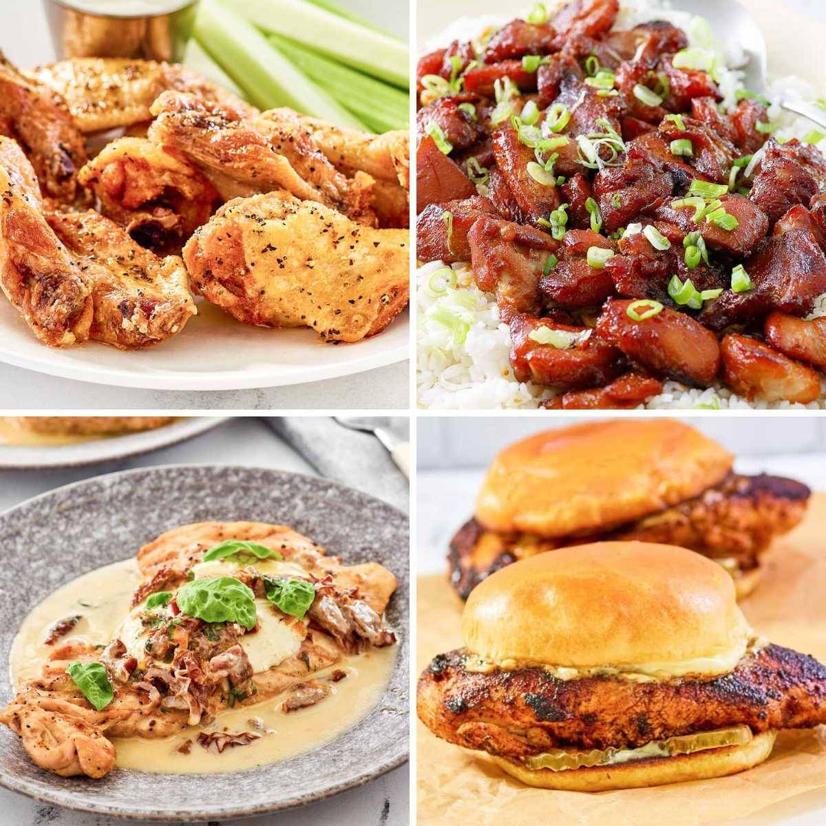 Lemon pepper wings, the mall bourbon chicken of your memories, Carrabba's Chicken Bryan, and the Costco chicken bake