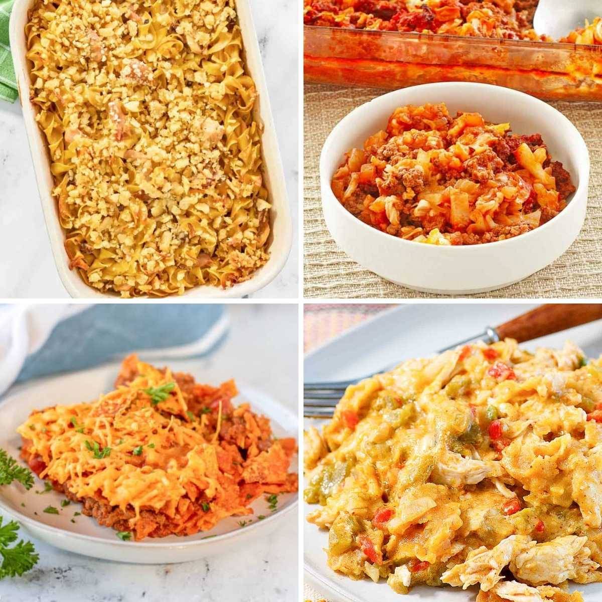 4 different casseroles 