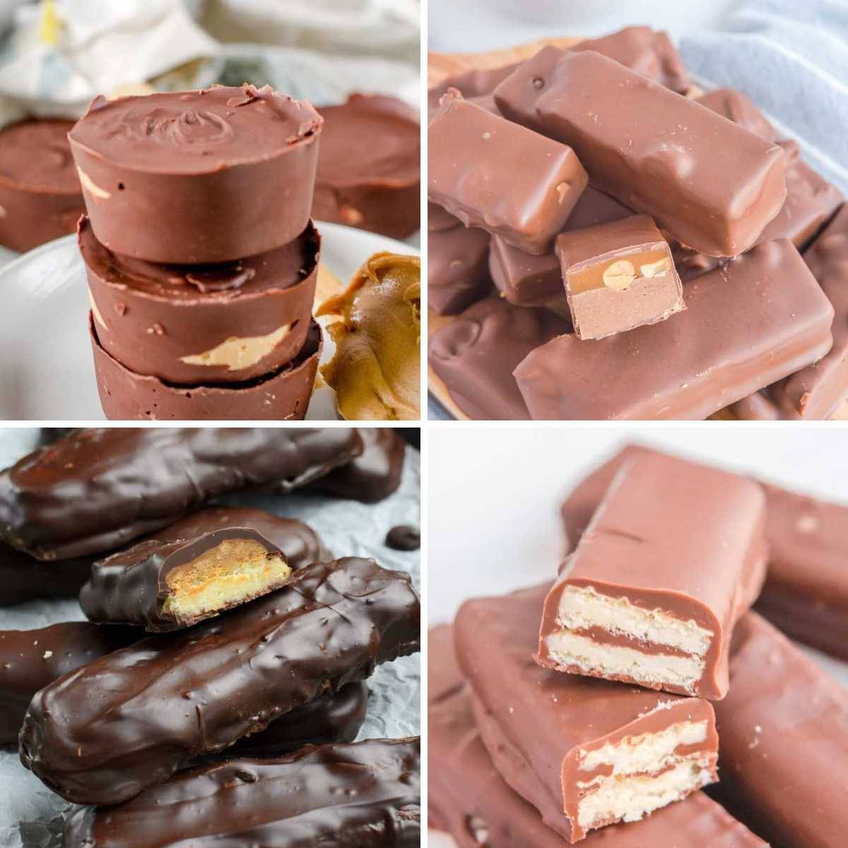 Reese's cups, Snickers, Twix and Kit Kat bars, plus caramel corn 
