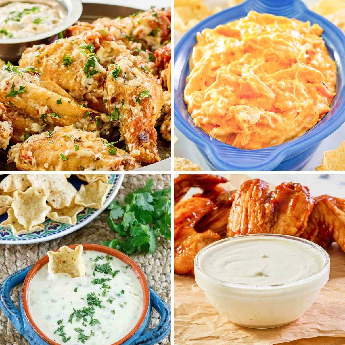 Buffalo Wild Wings garlic parmesan wings, buffalo chicken dip, white queso, jalapeno poppers, sliders