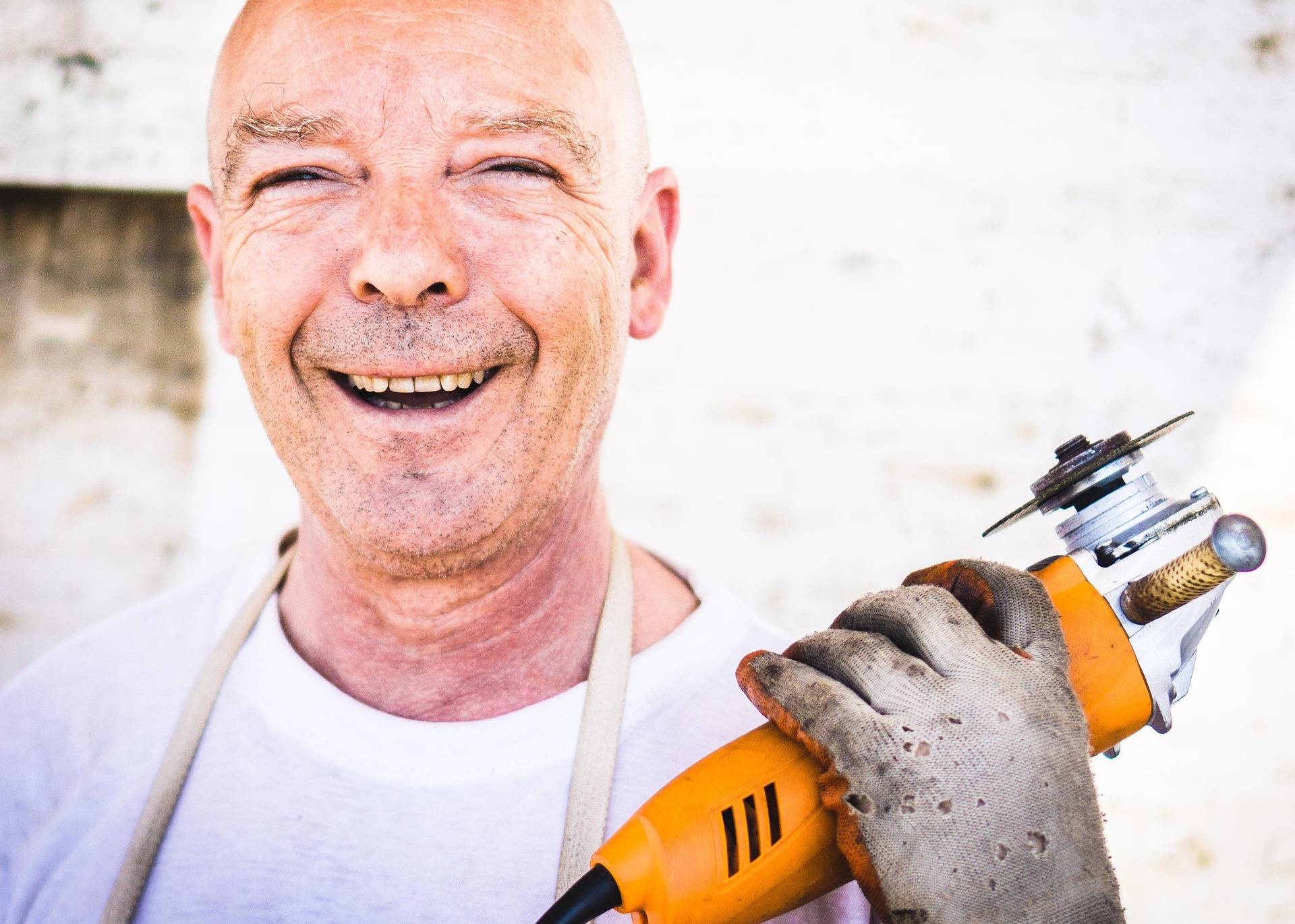 happy working man