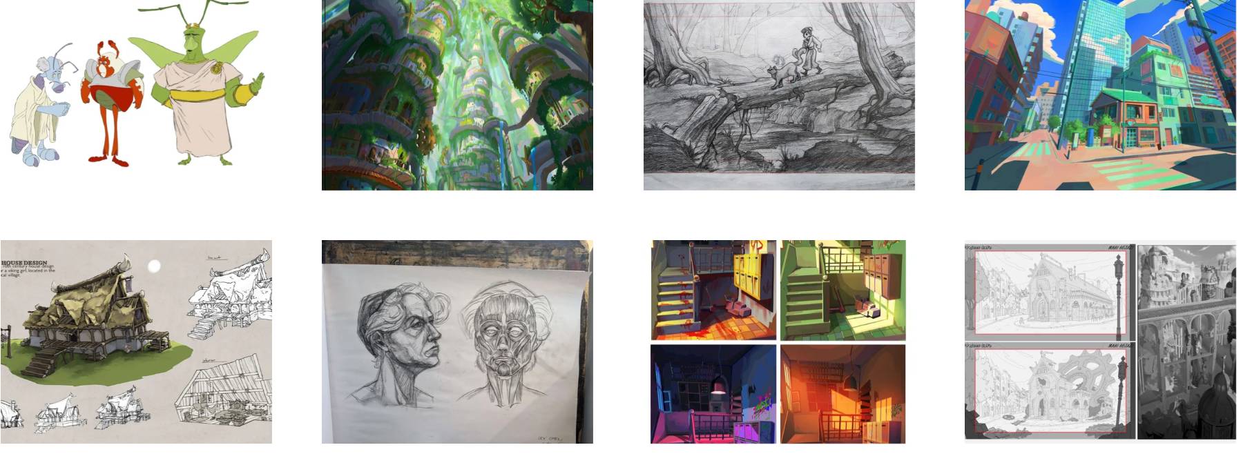 Examples of some of our instructor's animation artwork